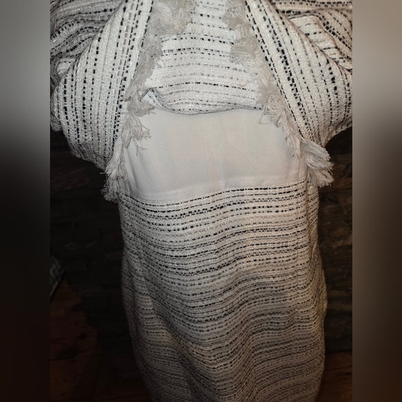 Karl Lagerfeld Cream and Black Midi Dress - Picture 6 of 11